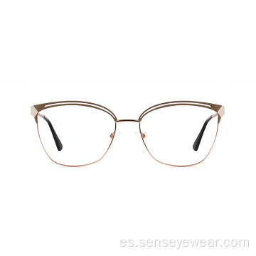 Mujeres Cat Eye Metal Se Seeblasses Optical Frames